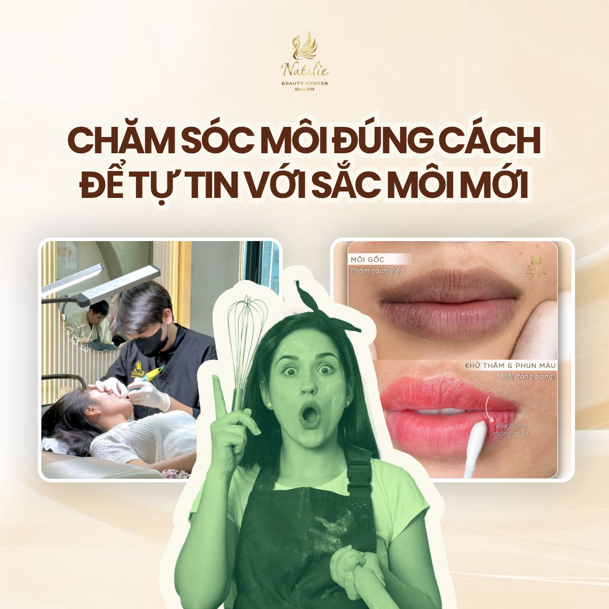 chăm sóc môi đúng cách