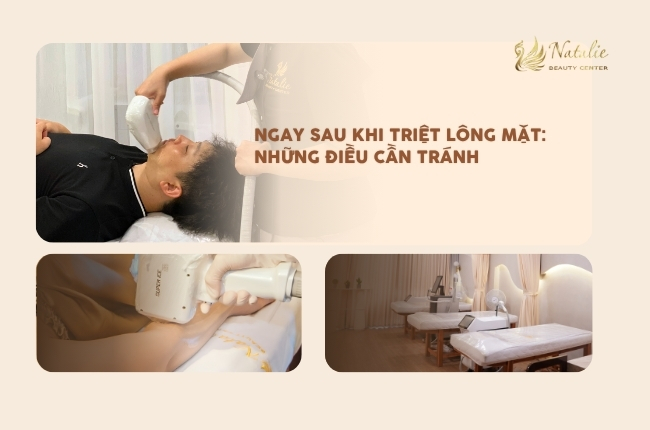 những điều cần tránh sau triệt lông mặt