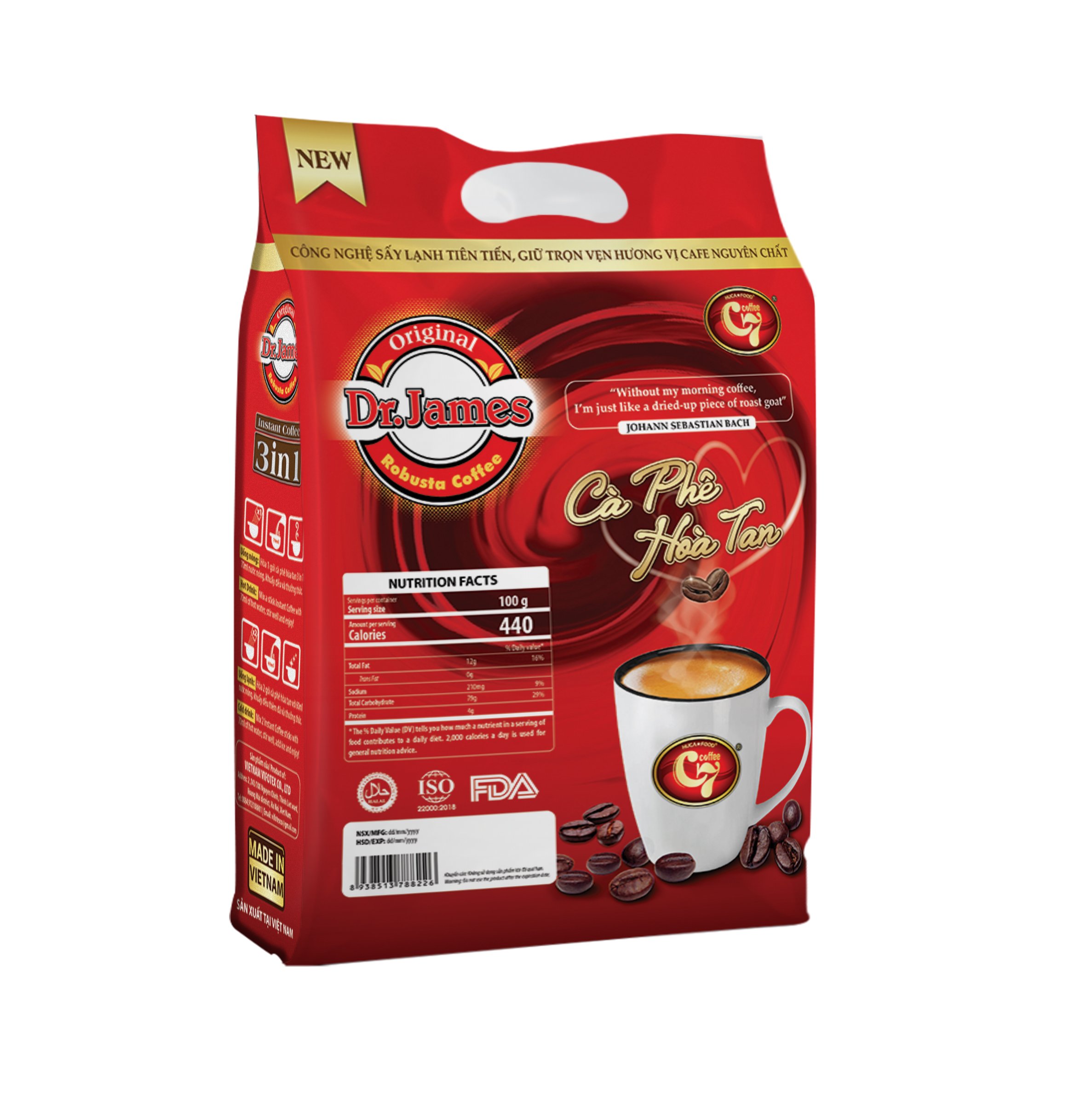 Dr. James 3in1 instant Coffee 800gr-2