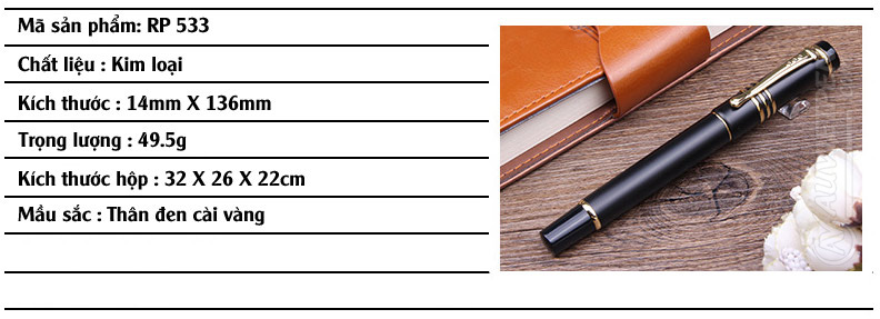 Bút kim loại đẹp 533(RBK)