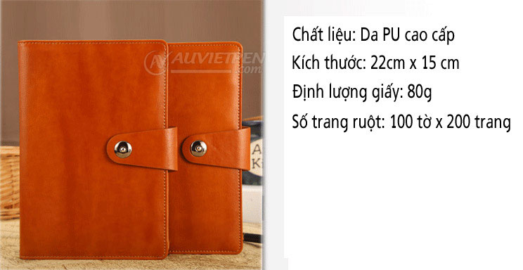 Kích thước sổ da cao cấp AD-AV11