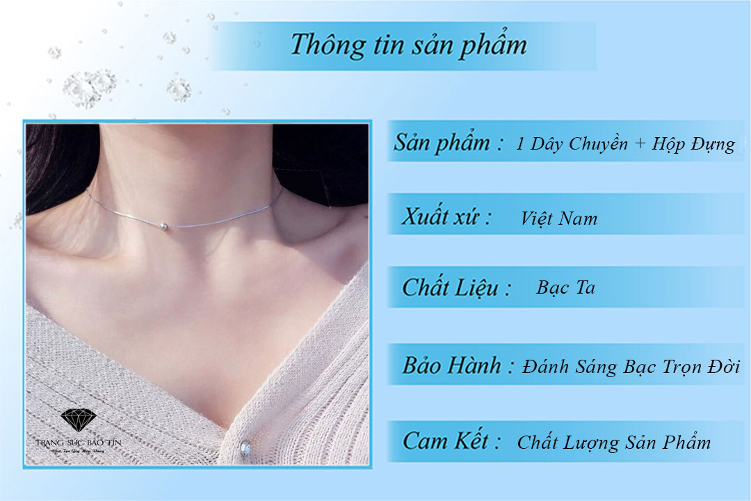 dây chuyền bạc nữ