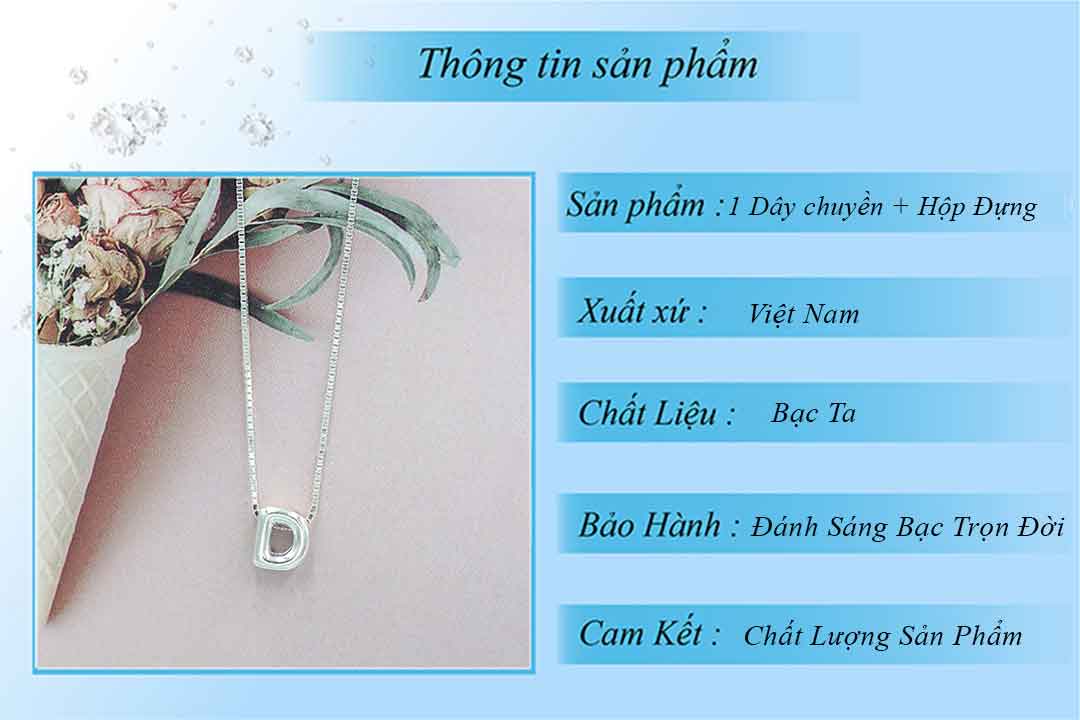 dây chuyền bạc nữ