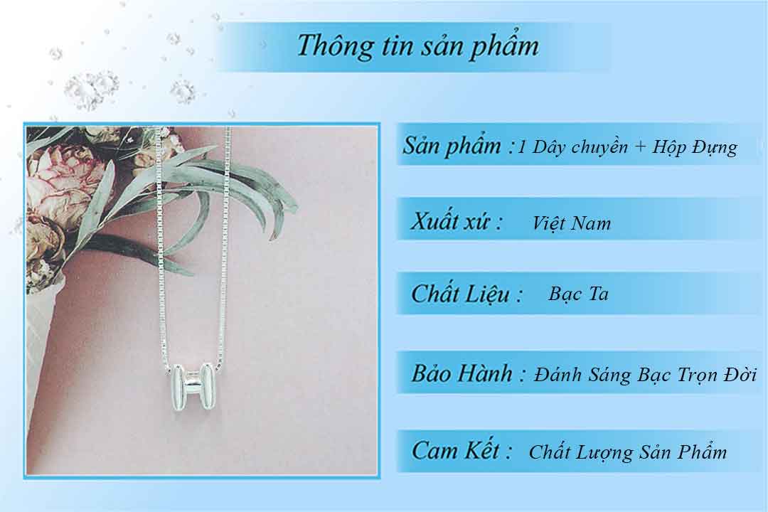 dây chuyền bạc nữ