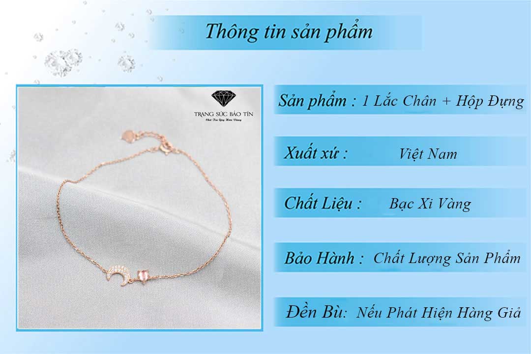 lắc chân bạc nữ đẹp