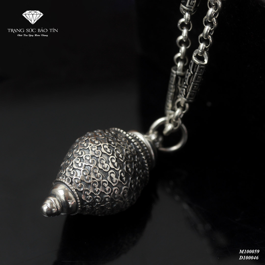 Mặt Dây Chuyền Bạc Nam Bạch Hải Loa | Trang Sức Bảo Tín