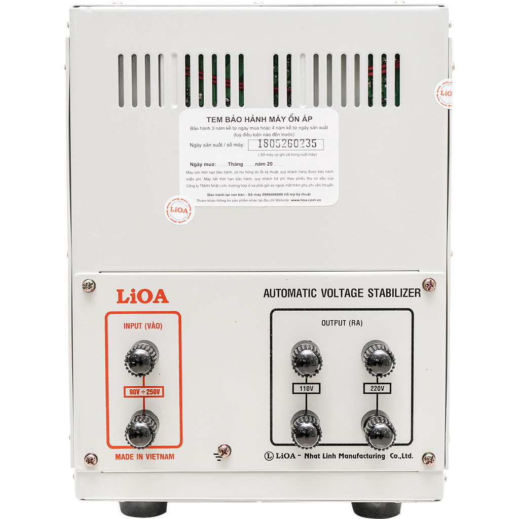 Ổn áp lioa 5kva dải 90v ( thế hệ 1 )