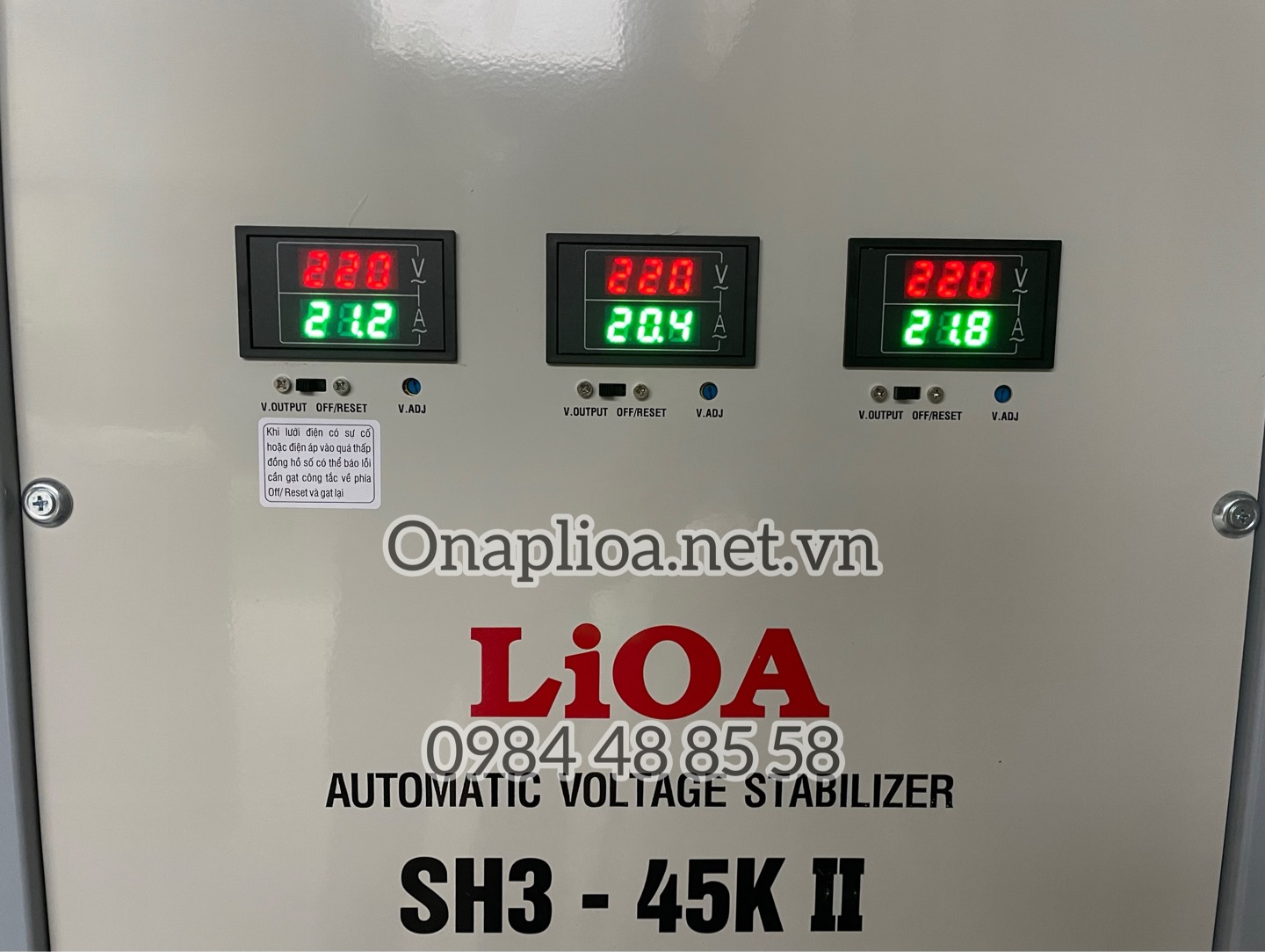 Ổn áp LiOA SH3-45K II ( Mới Nhất 2024 2025 ) ( Ổn áp LiOA 45KVA )