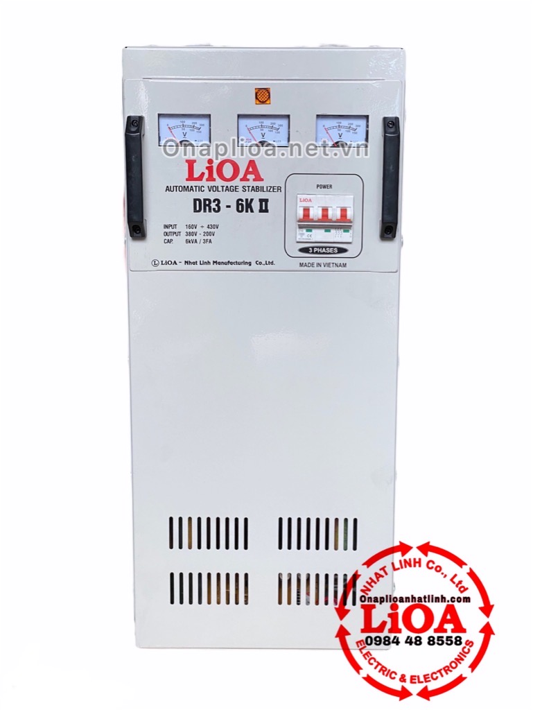 ỔN ÁP LIOA 6KVA 3 PHA 160V ~ 430V