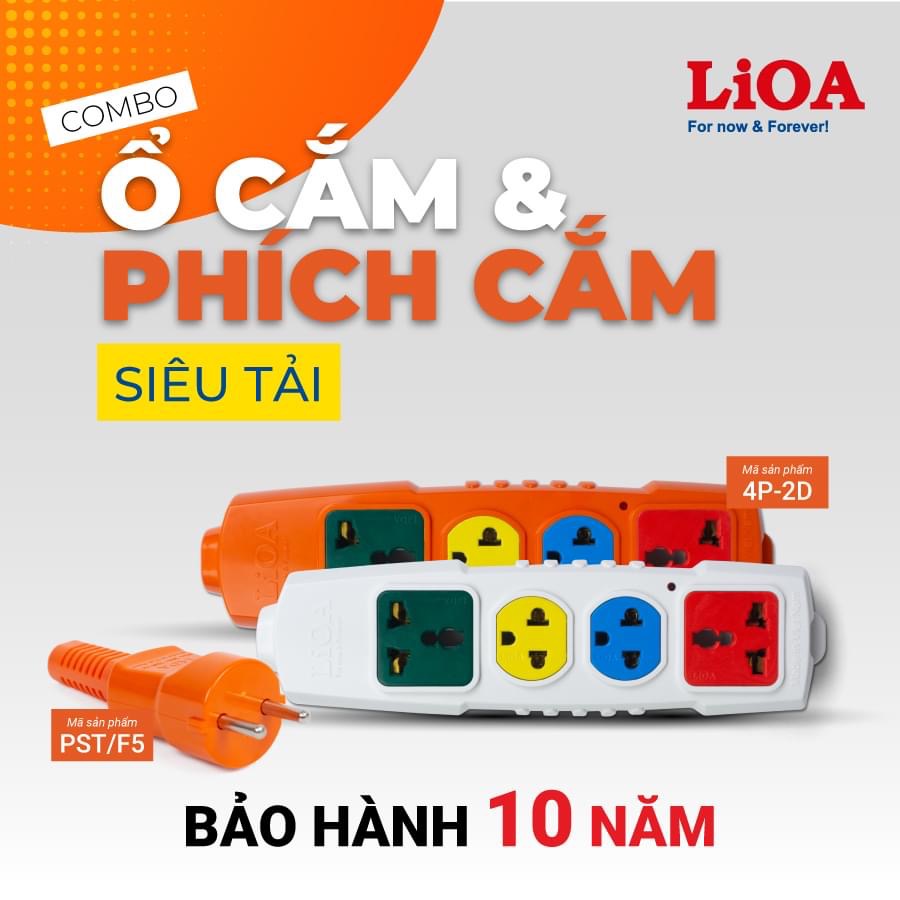 Ổ CẮM ĐIỆN LIOA KHÔNG DÂY 4 Ổ CẮM CHỊU TẢI 6600W