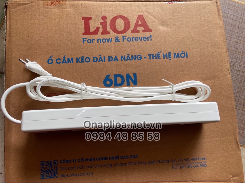 Ổ cắm Lioa 6 ổ cắm dây dài 3M ( 6DN3.2.10)