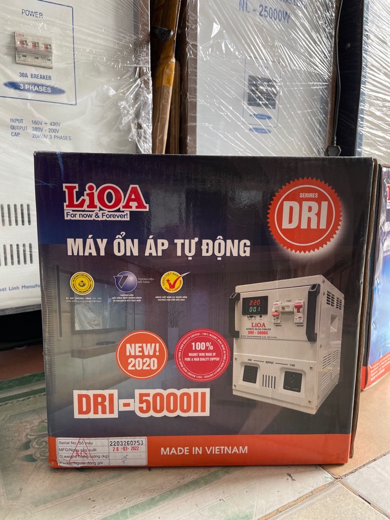 ỔN ÁP LIOA 5KVA DÂY ĐỒNG 100% MỚI NHẤT HIỆN NAY