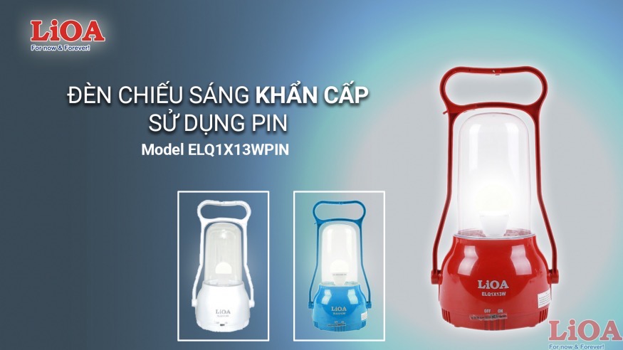ĐÈN CHIẾU SÁNG KHẨN CẤP LIOA  MODEL: ELQ13WPIN.