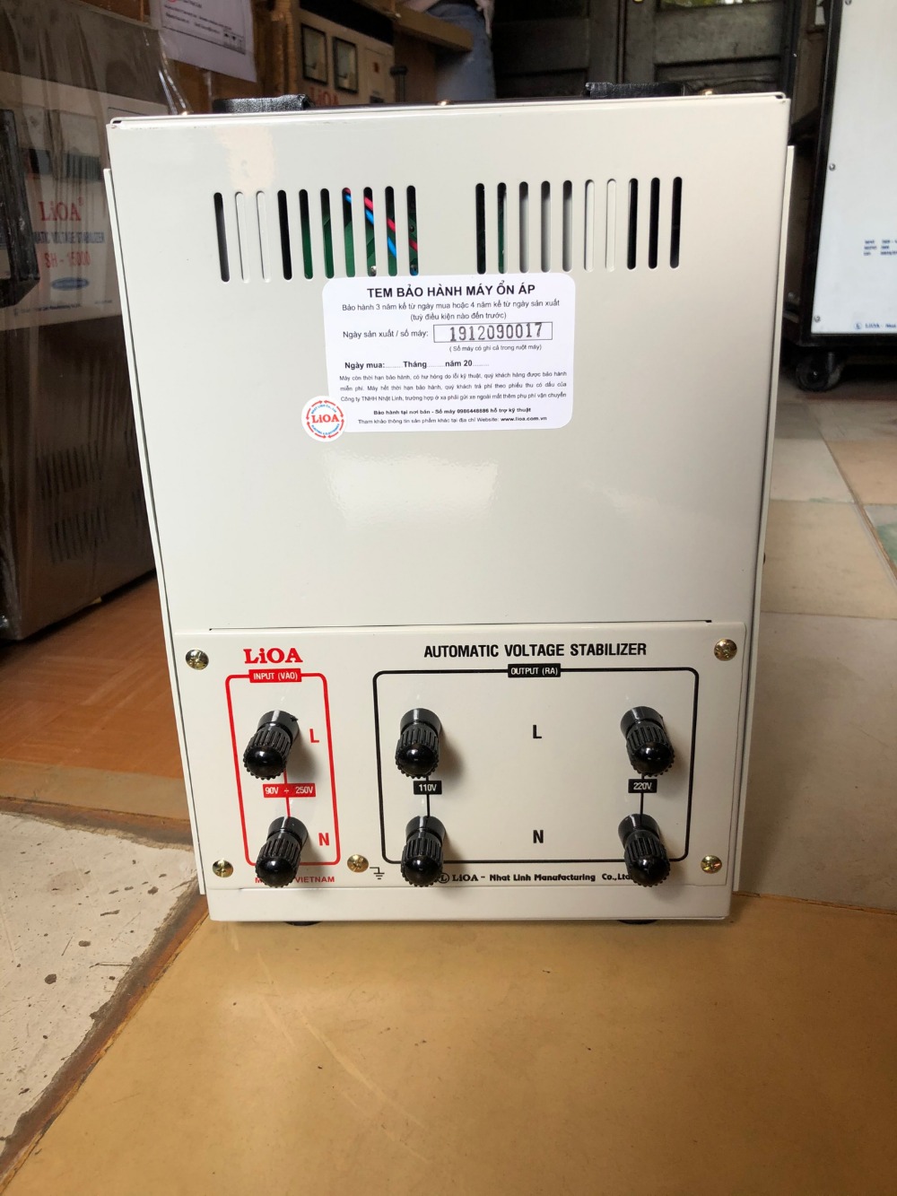 LIOA NHAT LINH 7,5KVA DAI 90V