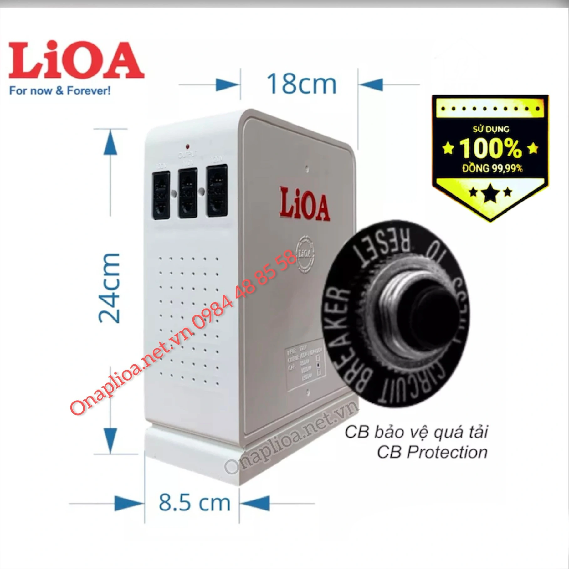 Đổi nguồn LiOA dây đồng công suất 1000VA