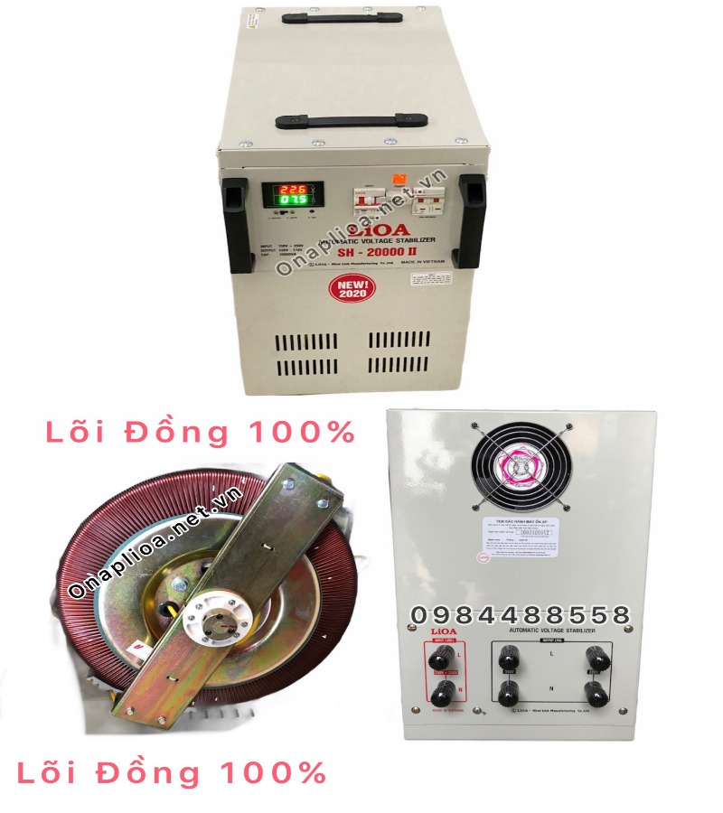 ổn áp lioa sh20000 , lioa sh20kva , lioa sh-20000ii , lioa 20kva dải 150v