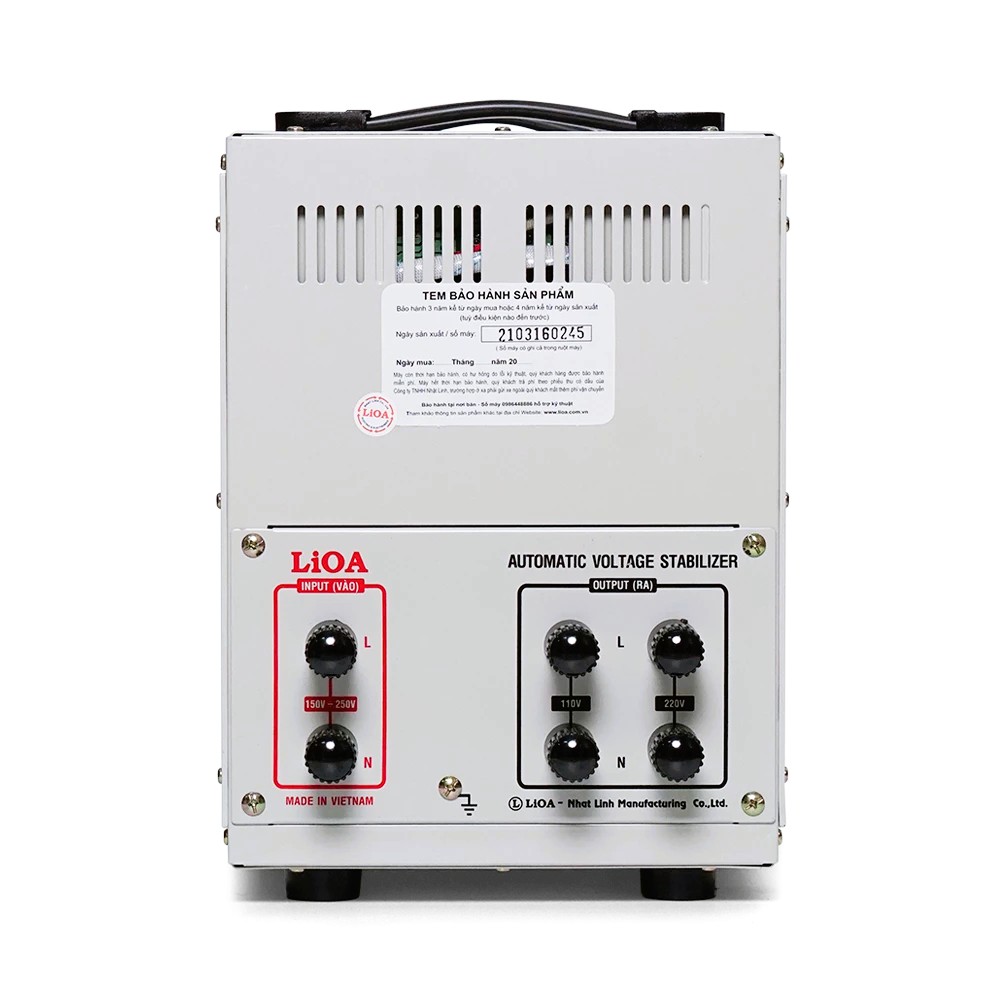 Ổn Áp LiOA 1 Pha DRI-7500II 7,5kVA 7500VA. Điện Áp Vào 90V÷250V, Điện Áp Ra 220V÷110V