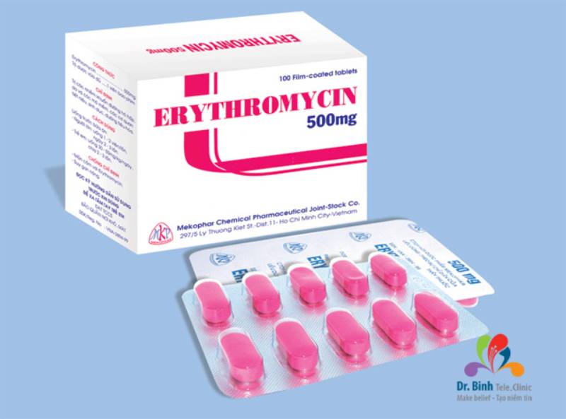 Erythromycin, thuốc viên chữa bệnh Chlamydia lây qua đường tình dục hiệu quả
