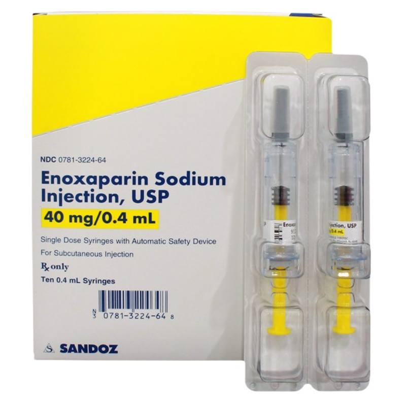 Thuốc có tác dụng giảm nguy cơ tai biến Enoxaparin Sodium 40mg/ 0.4 ml