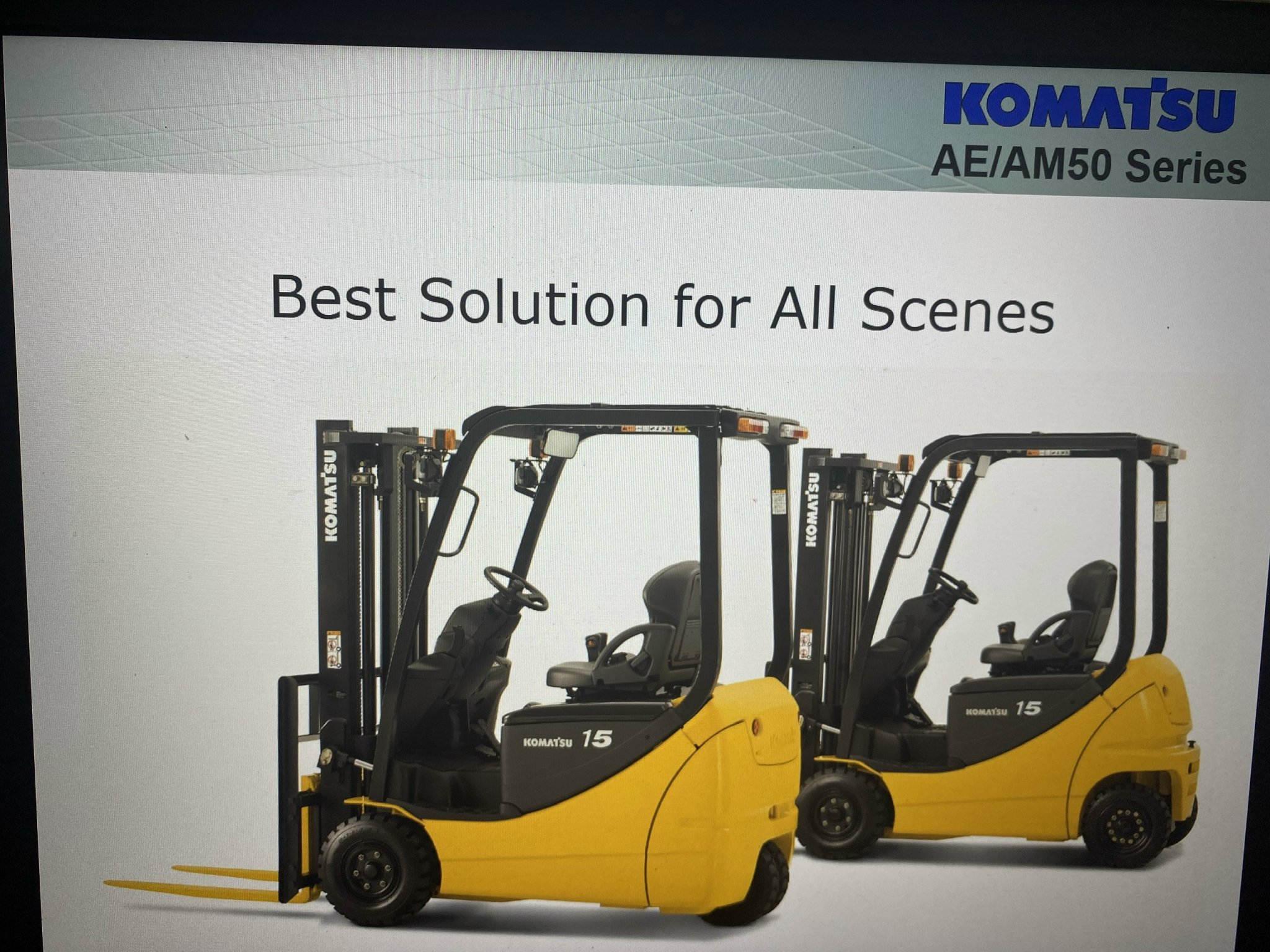 Ưu điểm của xe nâng điện Komatsu 1.5-2.0 tấn seri AE50AM50