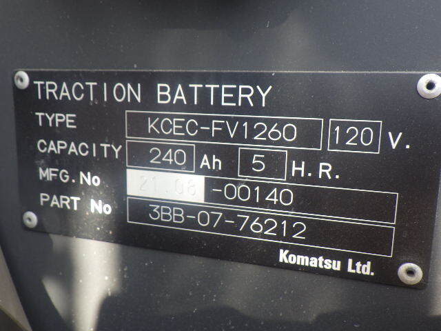 Xe nâng điện Komatsu 3.0 tấn FE30-2 Seri 320647, sản xuất năm 2021