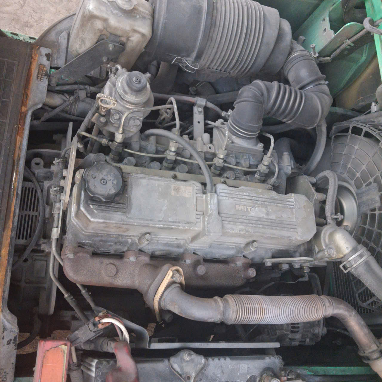 Xe nâng dầu Mitsubishi 3.5 tấn FD35AT Seri F14E-80347, sản xuất năm 2010