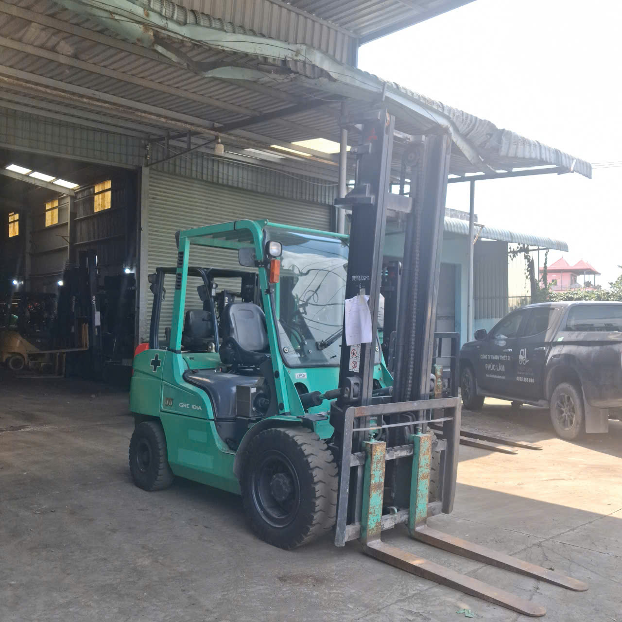 Xe nâng dầu Mitsubishi 3.5 tấn FD35AT Seri F14E-80347, sản xuất năm 2010