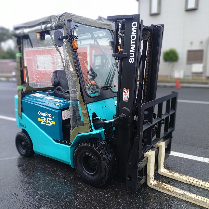 Xe nâng điện Sumitomo 2.5 tấn 51FB25PXII Seri B2K-00153, sản xuất năm 2013