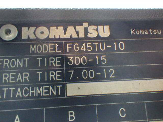 Xe nâng xăng Komatsu FG45TU-10