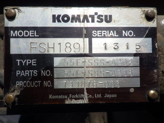 Xe nâng điện 1.8 tấn Komatsu FB18-12 serial 830712