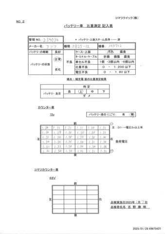 Xe nâng điện Komatsu FB25-12#103712