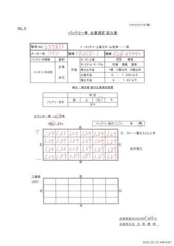 Xe nâng điện Komatsu 2.5 tấn FR25S-1 #R2B03490