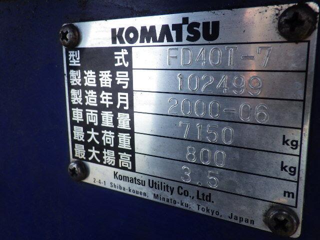 Xe nâng dầu Komatsu 4 tấn FD40T-7#102499 sản xuất năm 2000