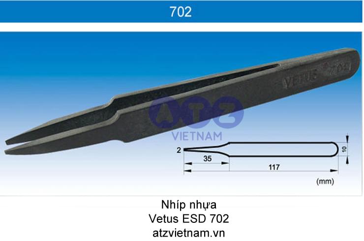 Nhíp nhựa ESD Vetus 702