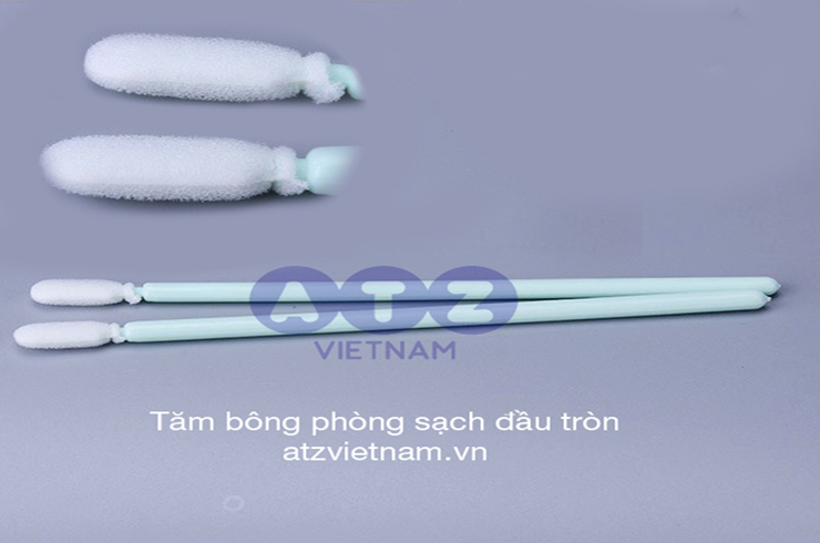 tăm vải phòng sạch màu xanh đầu nhọn