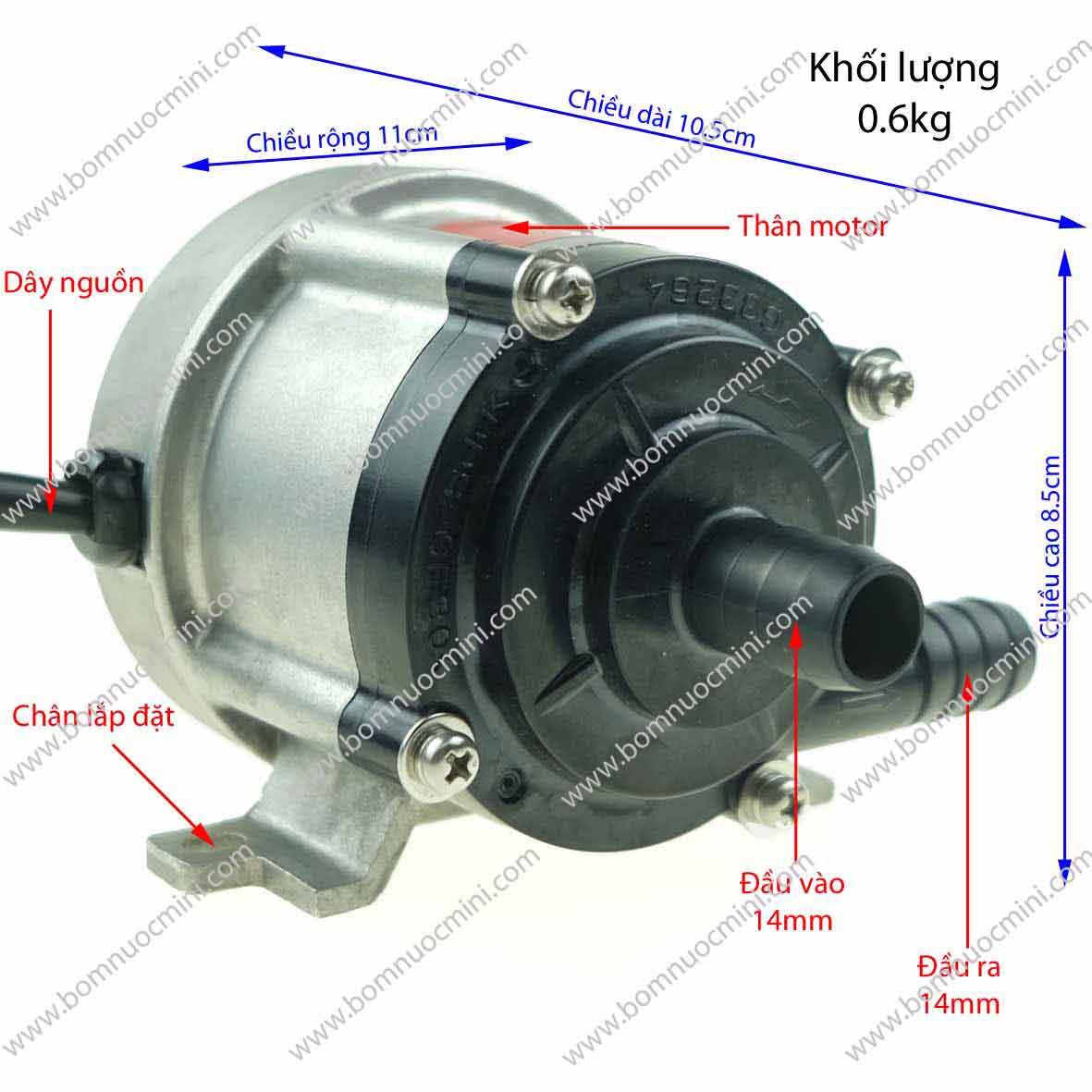 Máy Bơm Nhật SANSO 24V 10L/P + Nguồn 22V 3,4A Chống Nước | Bơm Nhật 24V | Bơm Nước 24V | Bơm Nước Nhật 24V