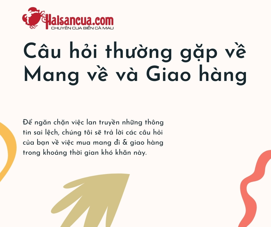 Câu hỏi thường gặp về Mang về và Giao hàng