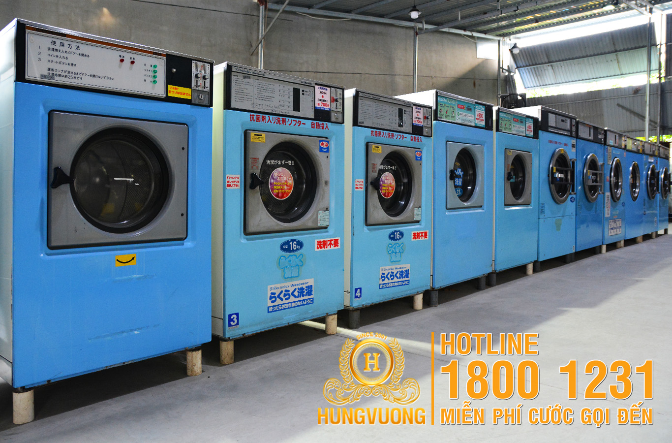 Máy giặt công nghiệp Hùng Vương