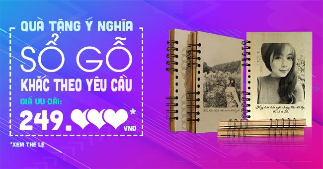 Sổ Tay Bìa Gỗ - Nhận Khắc Tên Và Hình Theo Yêu Cầu