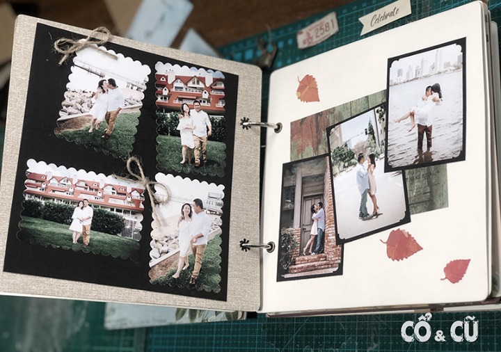 album ảnh handmade trang trí và dán ảnh tặng 14/2