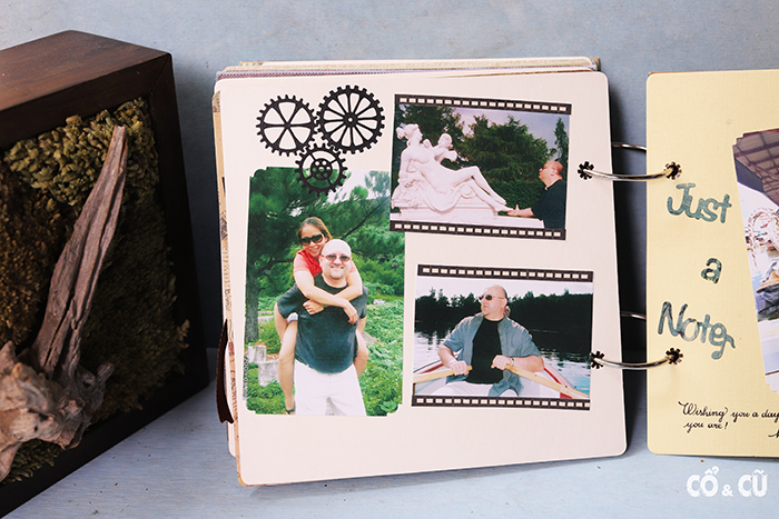 scrapbook trang trí và dán ảnh handmade