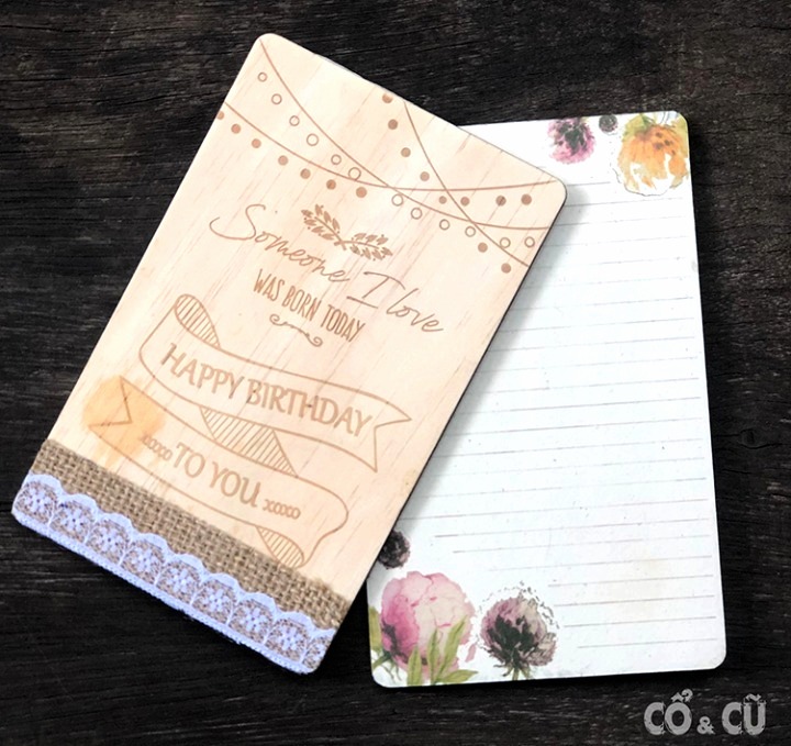 Thiệp handmade sinh nhật 6x15cm mẫu 5