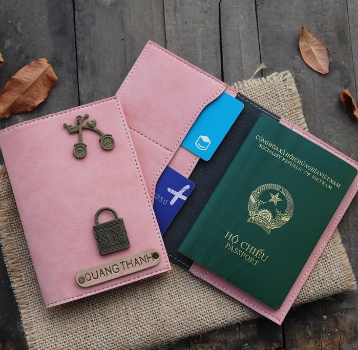 bao da passport túi ví đựng hộ chiếu cho nữ