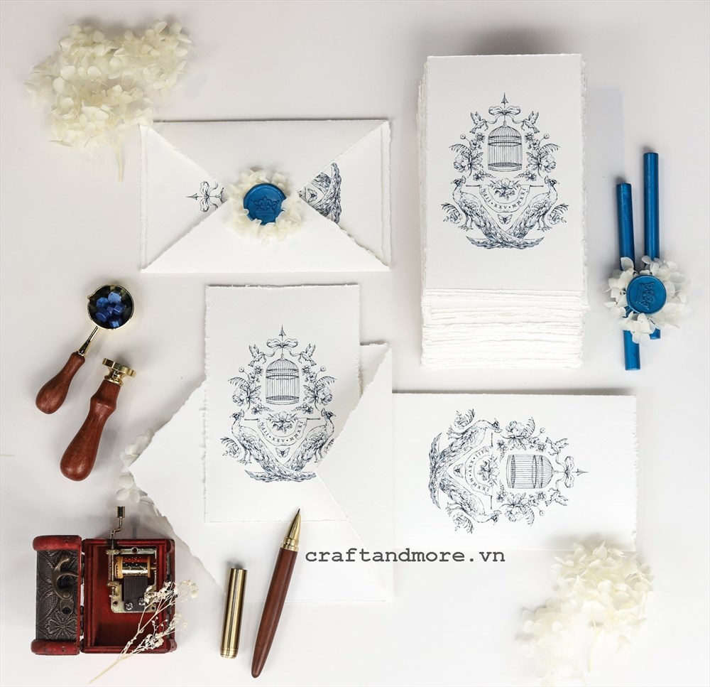 Thiệp sinh nhật đẹp, sang trọng handmade hoa khô dấu sáp Craft & More  Vietnam | indaiphuc.vn