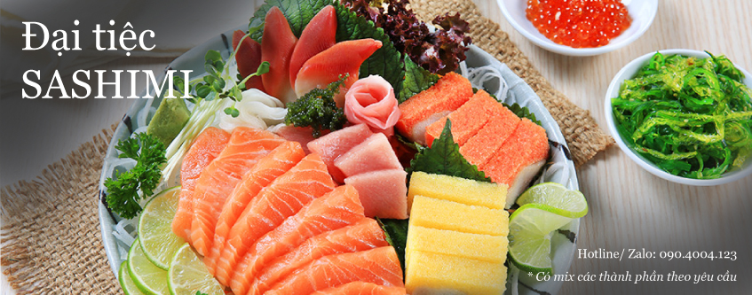 KHÁCH TỚI CHƠI NHÀ, ĐÃI SASHIMI NHANH GỌN, TIỆN LỢI