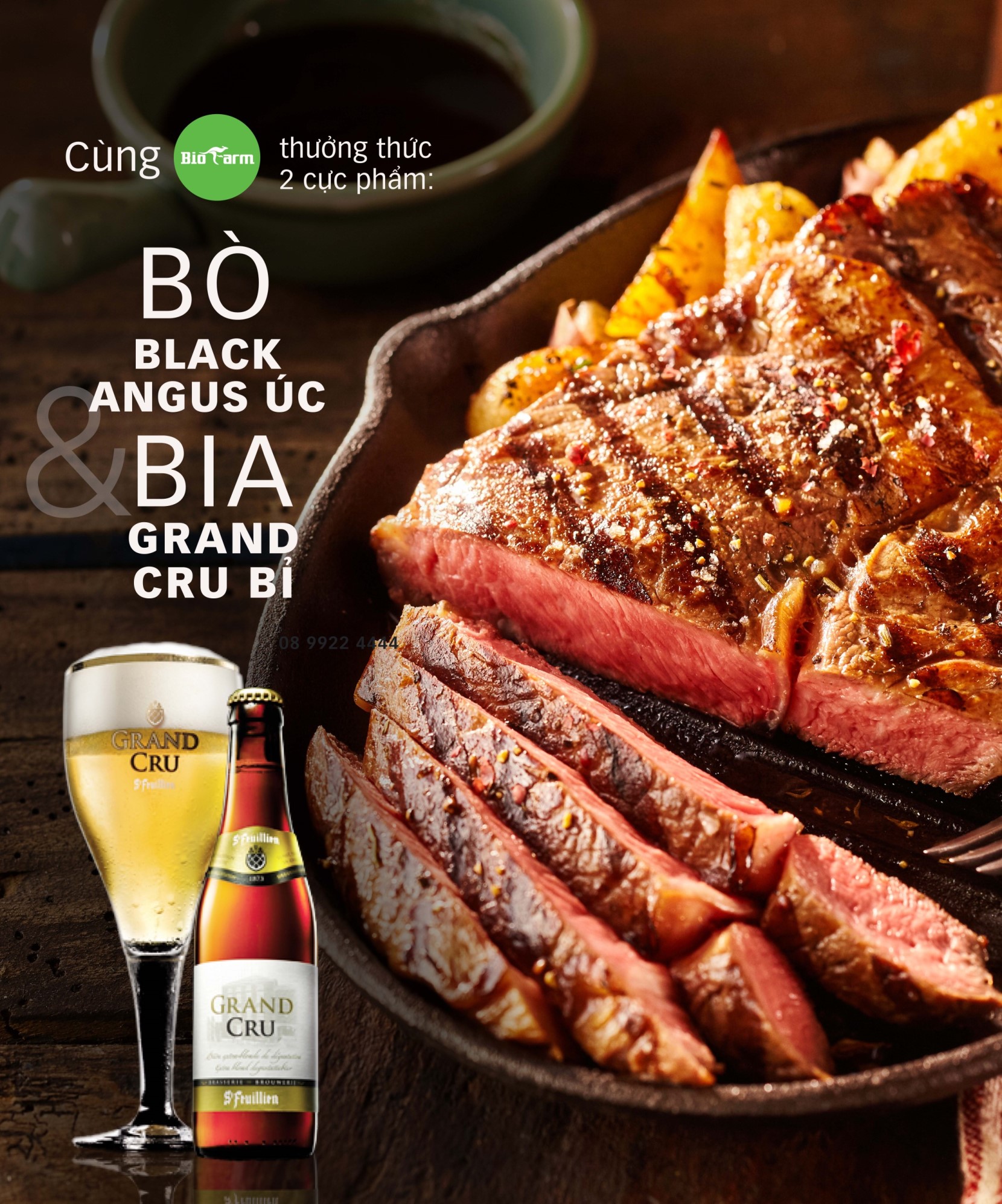 🎊Cùng Biofarm thưởng thức 2 cực phẩm bò Black Angus Úc và bia Grand Cru Bỉ với chương trình khuyến mãi lên tới 15%.
