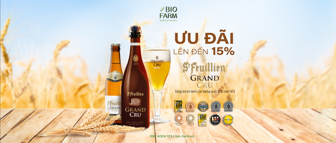 CHÀO HÈ SANG, ƯU ĐÃI HẤP DẪN TỪ BIA GRAND CRU BỈ