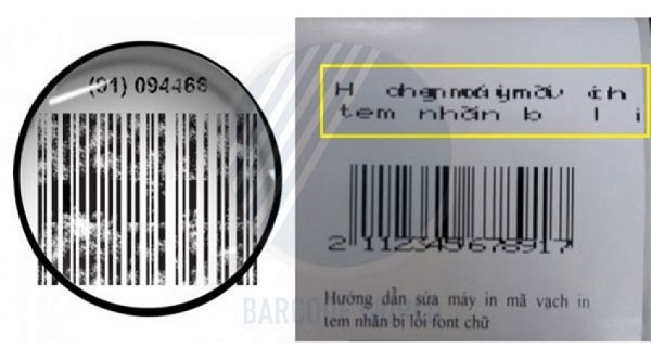 máy quét mã vạch bị lỗi không đọc được do tem in mã vạch