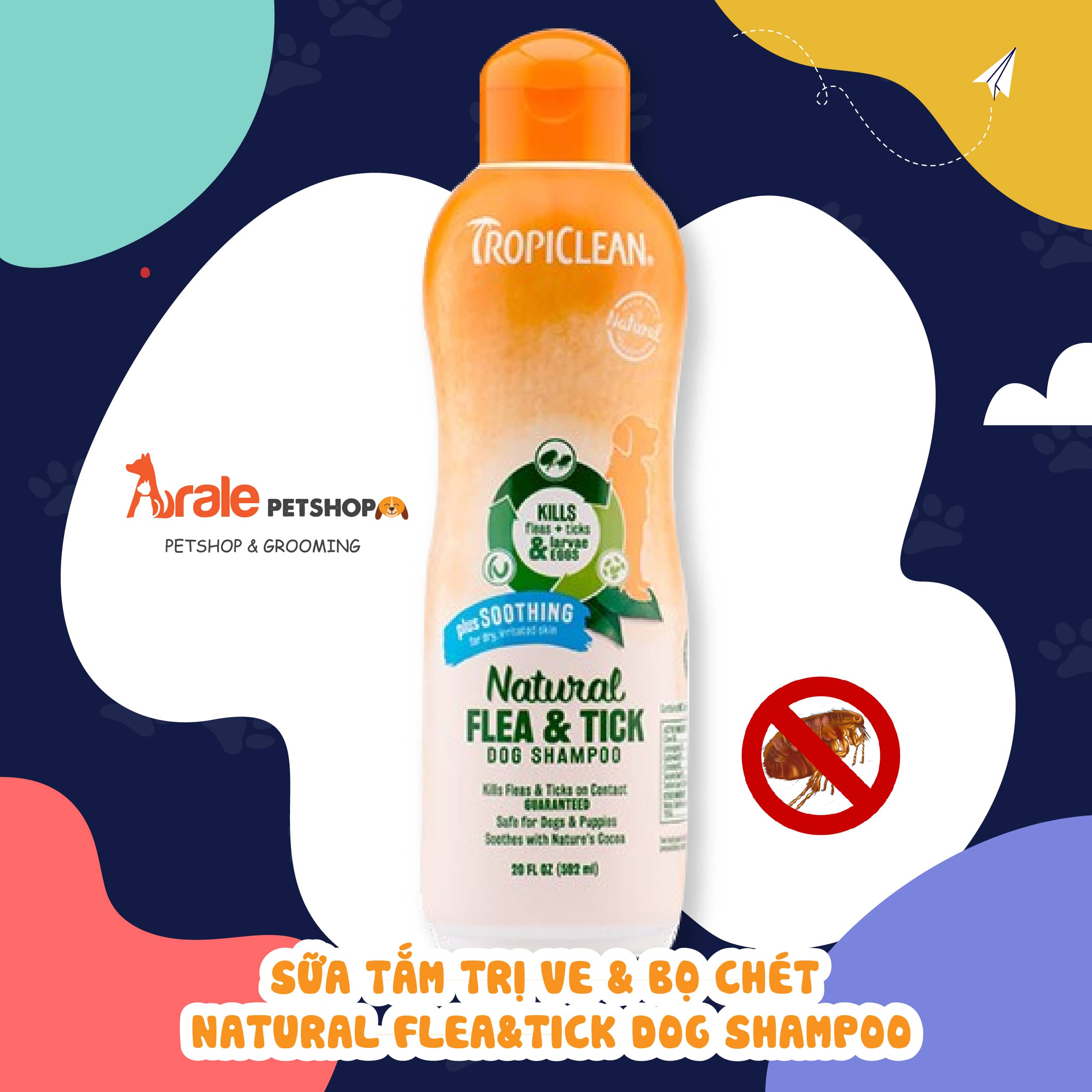 Diệt ve,diệt bọ chét vô cùng hiệu quả. Giúp dễ dàng tạo kiểu, giúp lông dài muợt