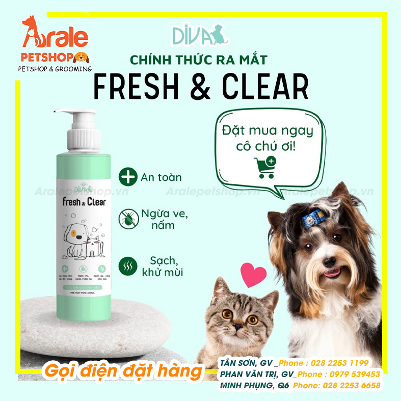 SỮA TẮM PHÒNG NGỪA VE NẤM DIVA FRESH & CLEAR 250ML